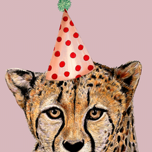 Load image into Gallery viewer, Cheetah On Colour Giclée Print