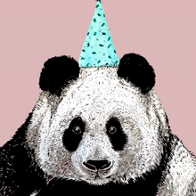 Load image into Gallery viewer, Panda On Colour Giclée Print
