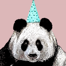 Load image into Gallery viewer, Panda On Colour Giclée Print