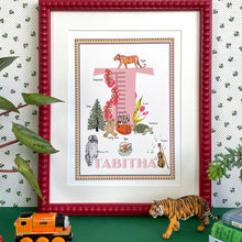 Load image into Gallery viewer, Personalised Letter 'T' Giclée Print