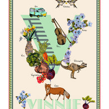 Load image into Gallery viewer, Personalised Letter 'V' Giclée Print