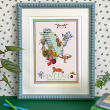 Load image into Gallery viewer, Personalised Letter 'V' Giclée Print