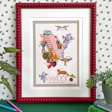 Load image into Gallery viewer, Personalised Letter 'V' Giclée Print