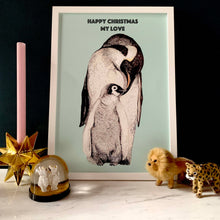 Load image into Gallery viewer, Penguin Love Giclée Print