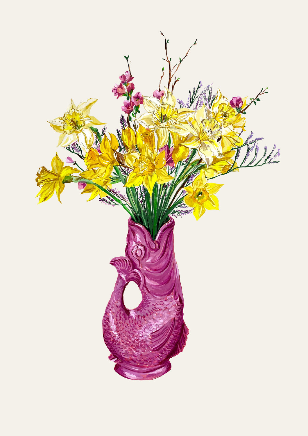 Daffodils in Glug Jug Giclée Print