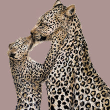 Load image into Gallery viewer, Love You Mama Leopard Kiss Giclée Print