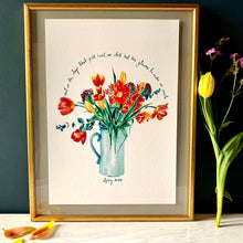 Load image into Gallery viewer, PERSONALISED Tulips To Make You Smile Giclée Print
