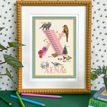 Load image into Gallery viewer, Personalised Letter 'X' Giclée Print