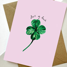 Load image into Gallery viewer, Clover Lucky Card
