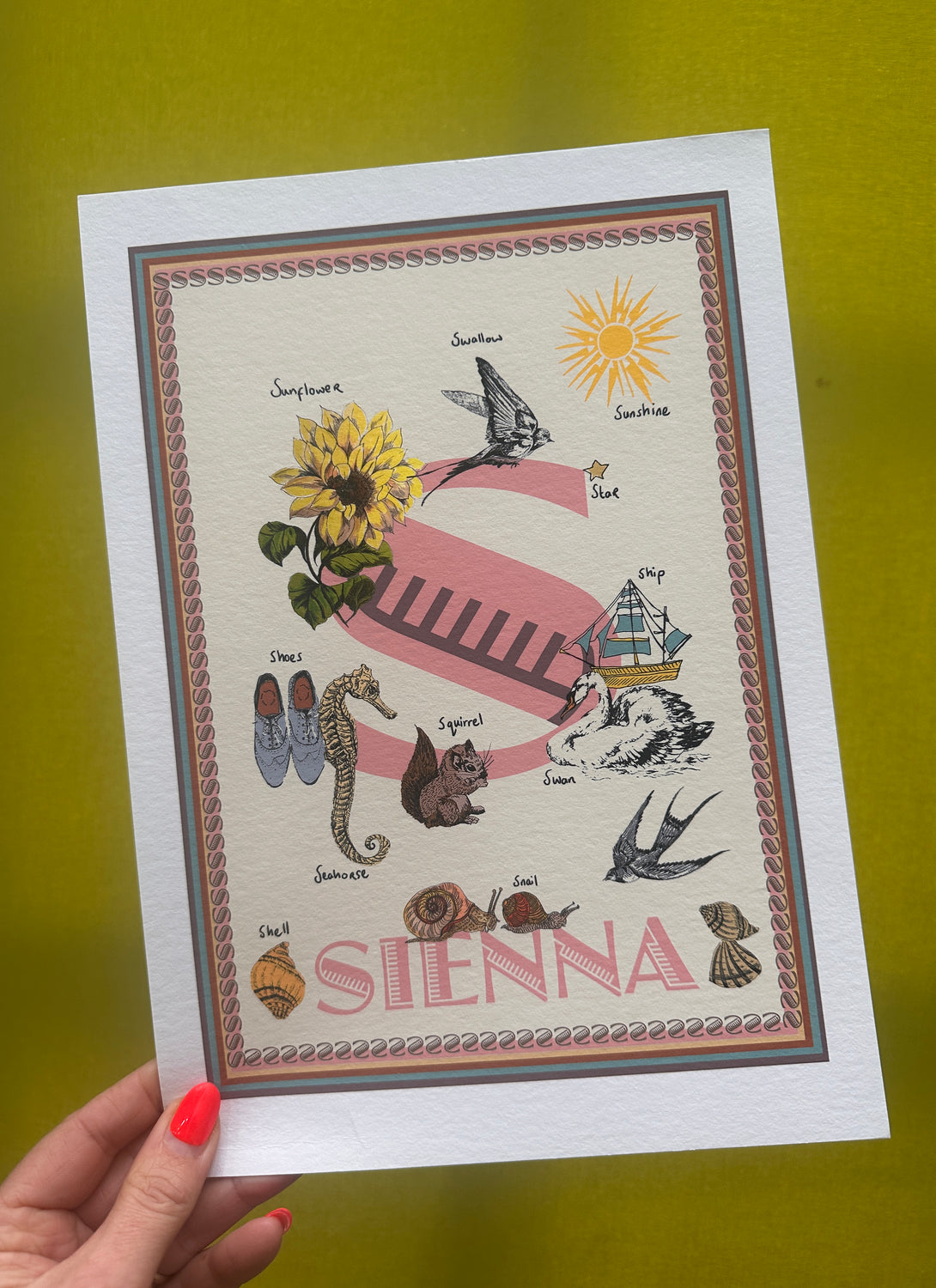 Sienna Letter Print