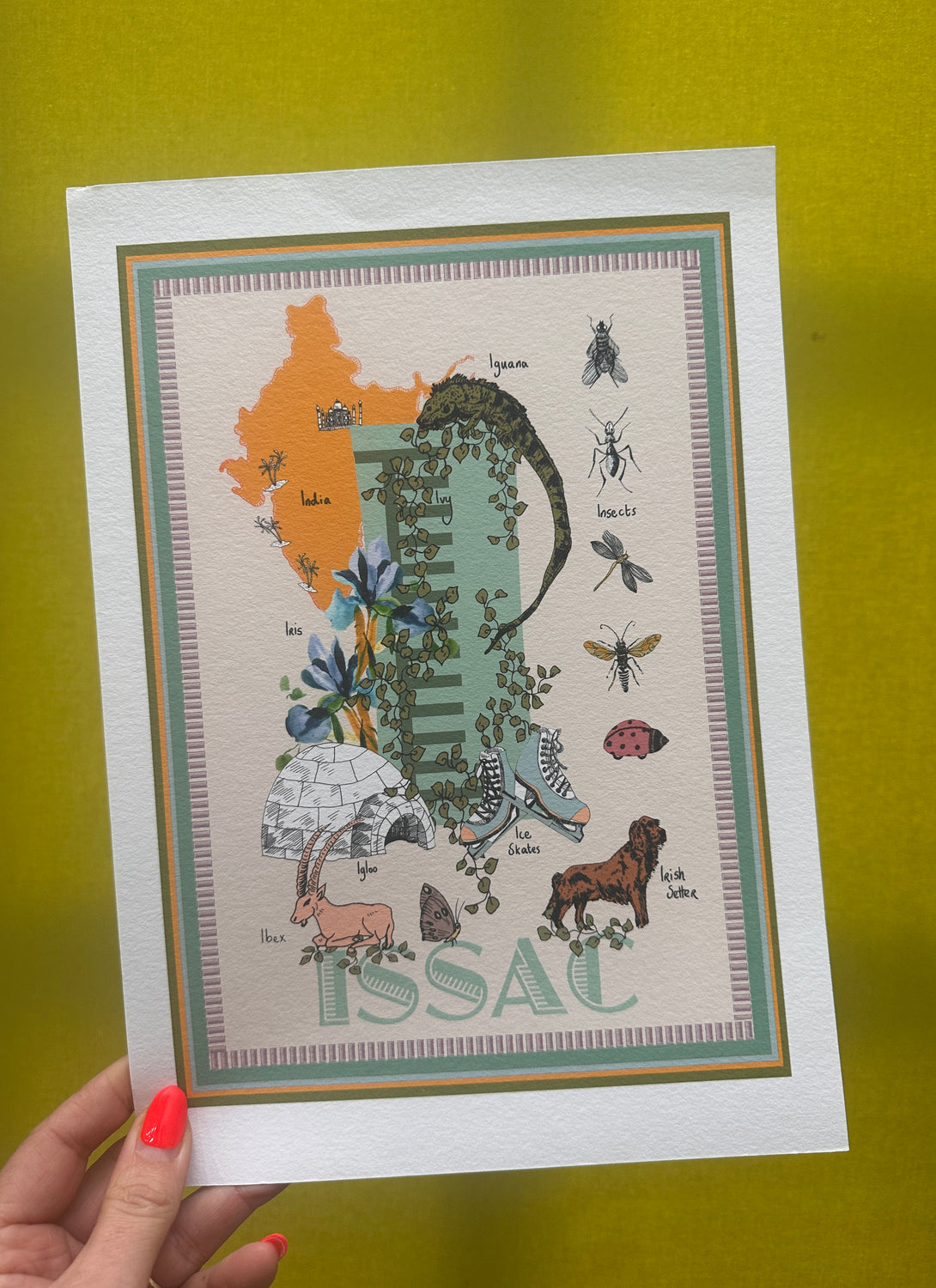 Issac Letter Print