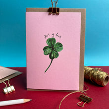 Load image into Gallery viewer, Clover Lucky Card
