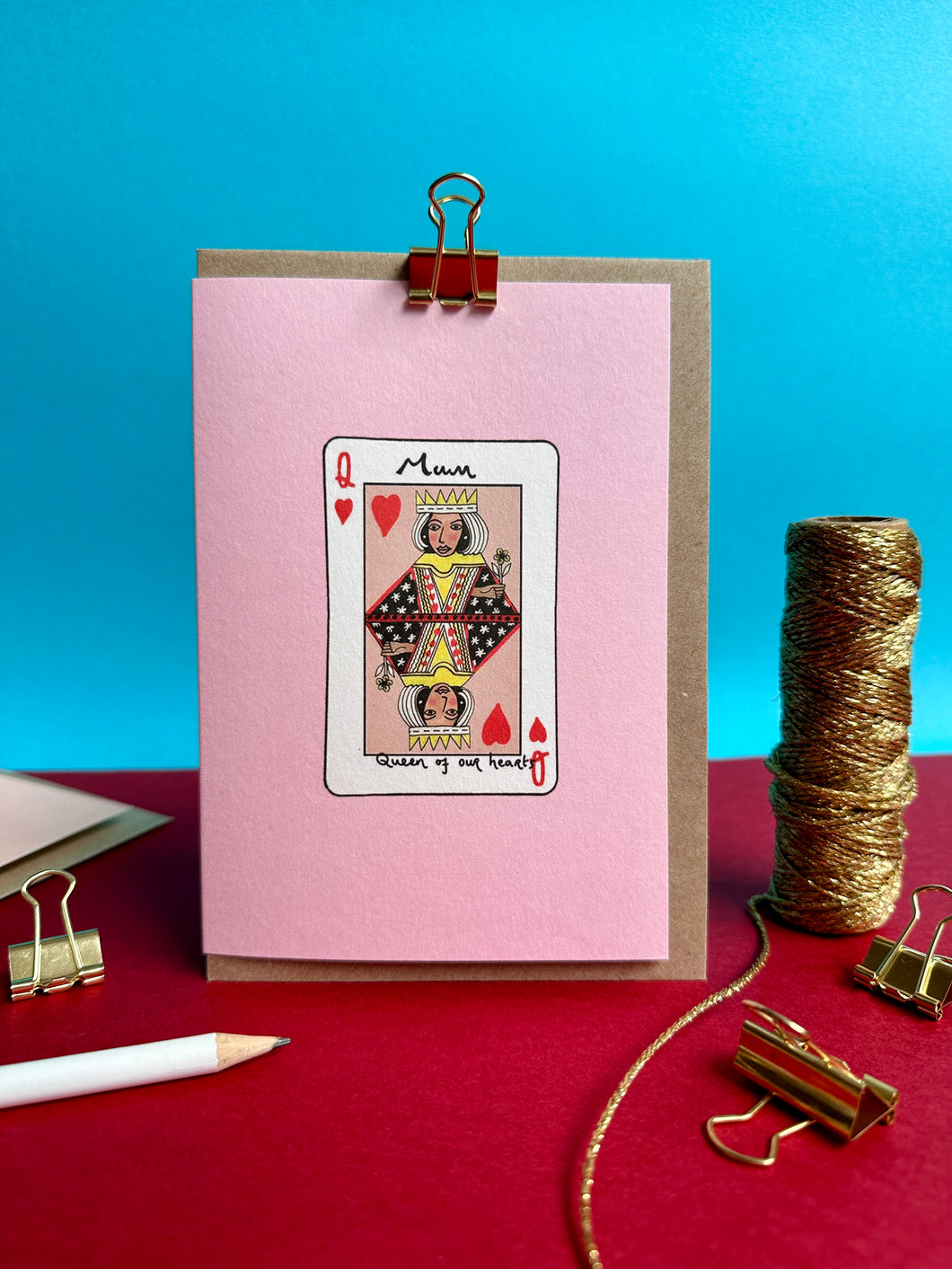 Queen Of Hearts Mum Card