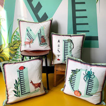 Load image into Gallery viewer, Alphabet Cotton Cushion Cover
