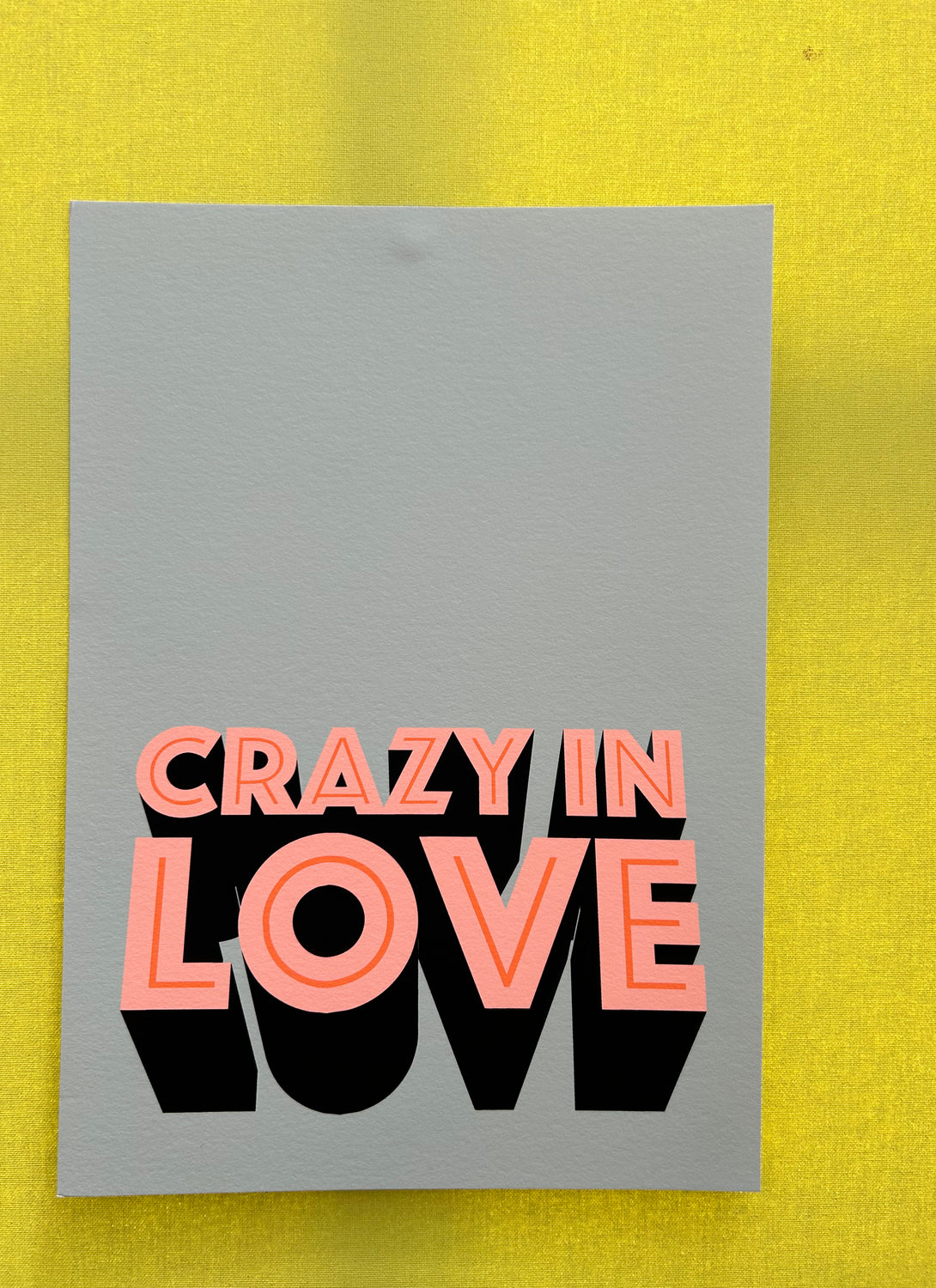 A4 Crazy In Love  Print on Mint