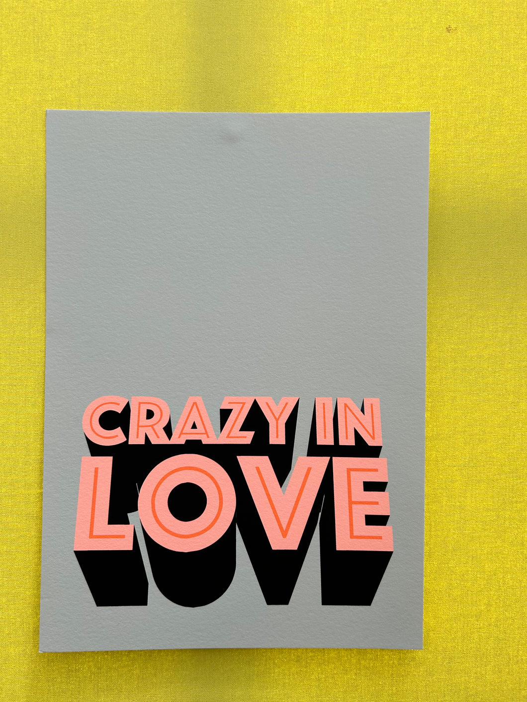 A4 Crazy In Love  Print on Mint