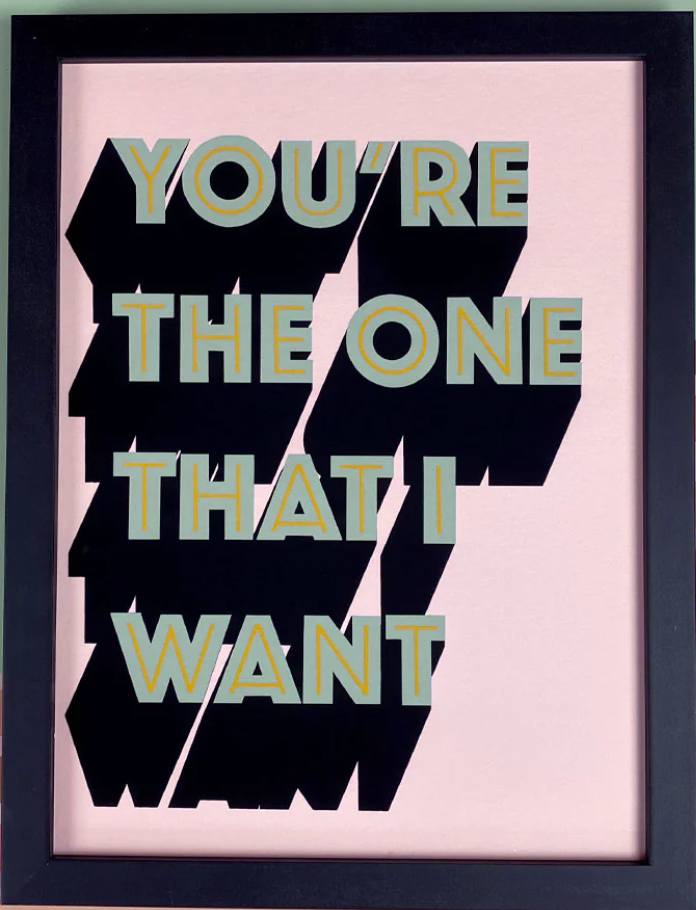 A4 You're The One Print