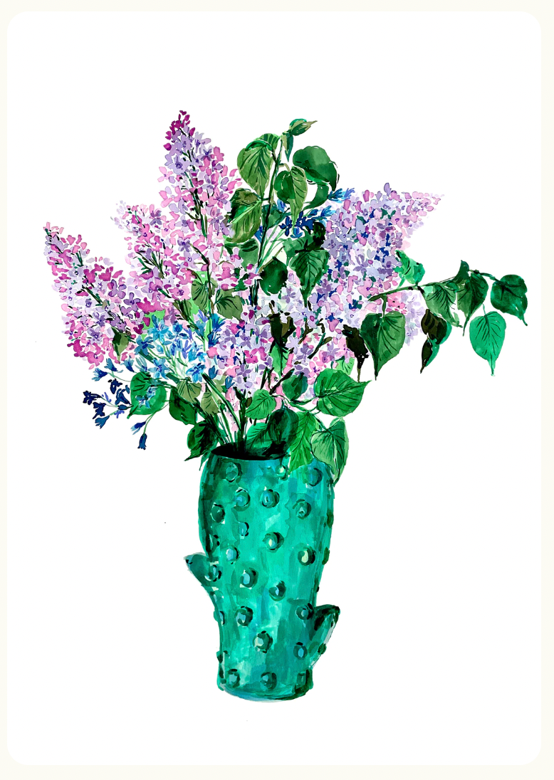 A4 Cactus Vase Print