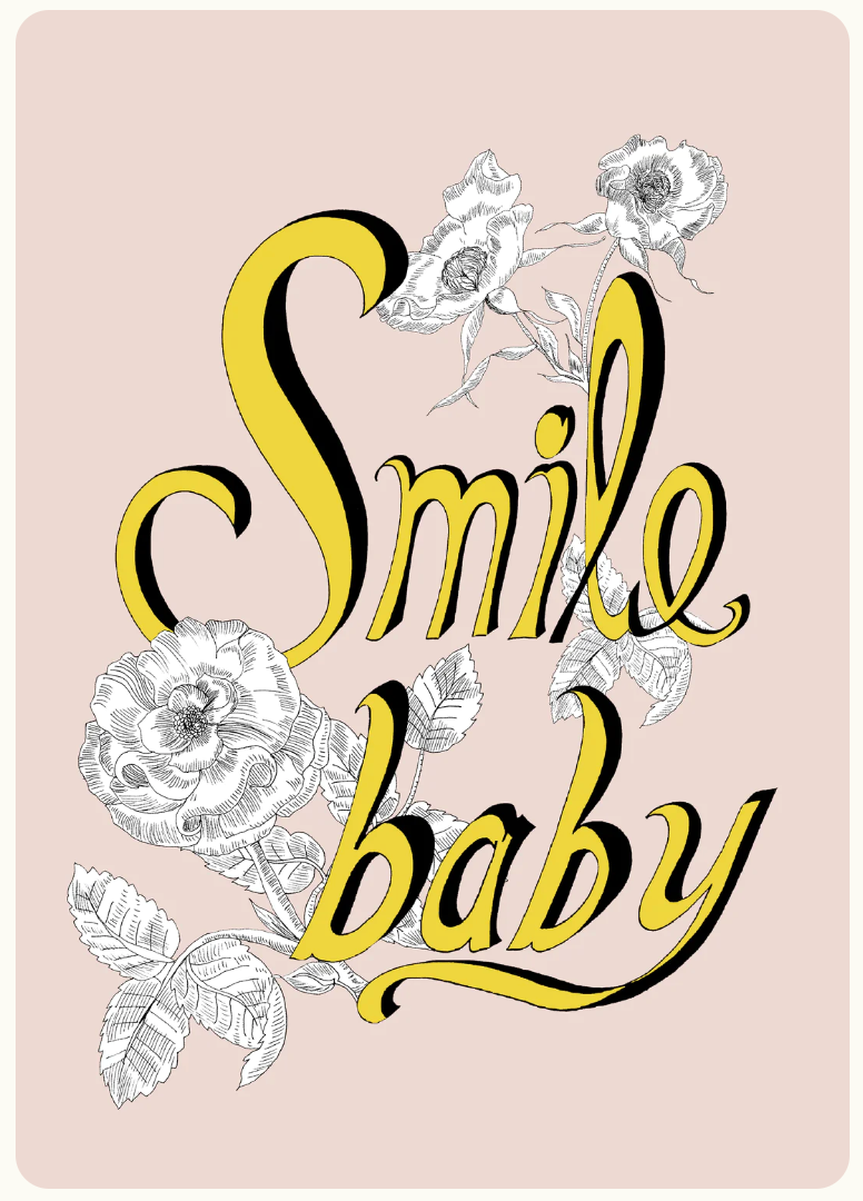 A4 Smile Baby Giclée Print