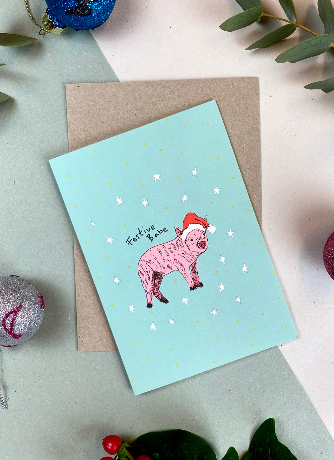 Festive Babe Christmas Card