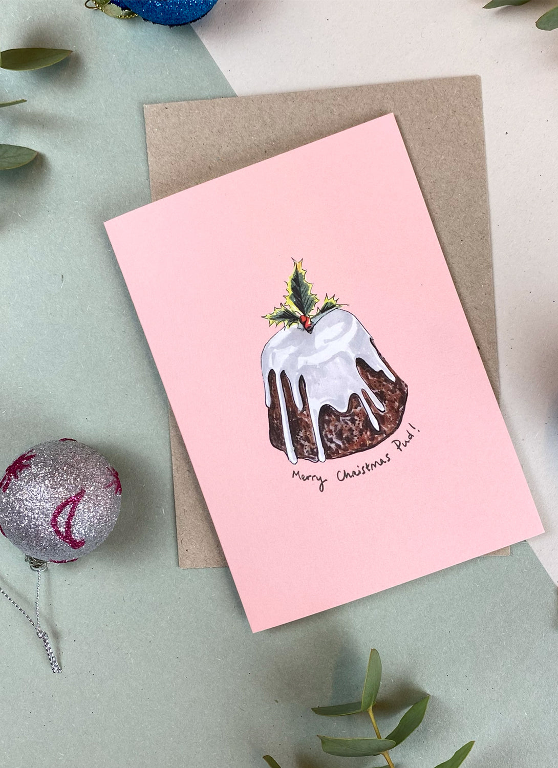 Merry Christmas Pud Christmas Card