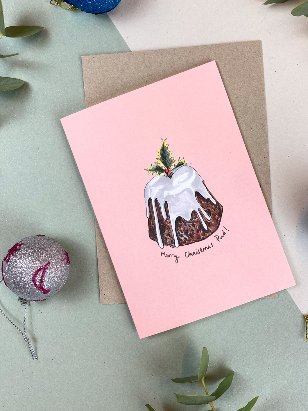 Merry Christmas Pud Christmas Card