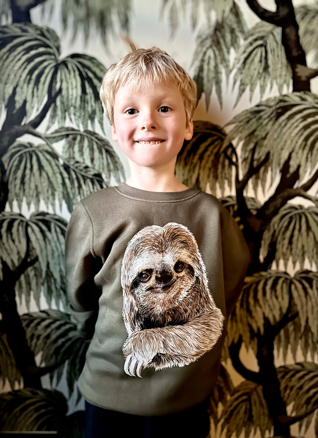 Sloth Jumper On Khaki