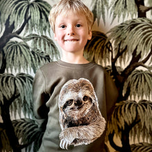 Load image into Gallery viewer, Sloth Jumper On Khaki
