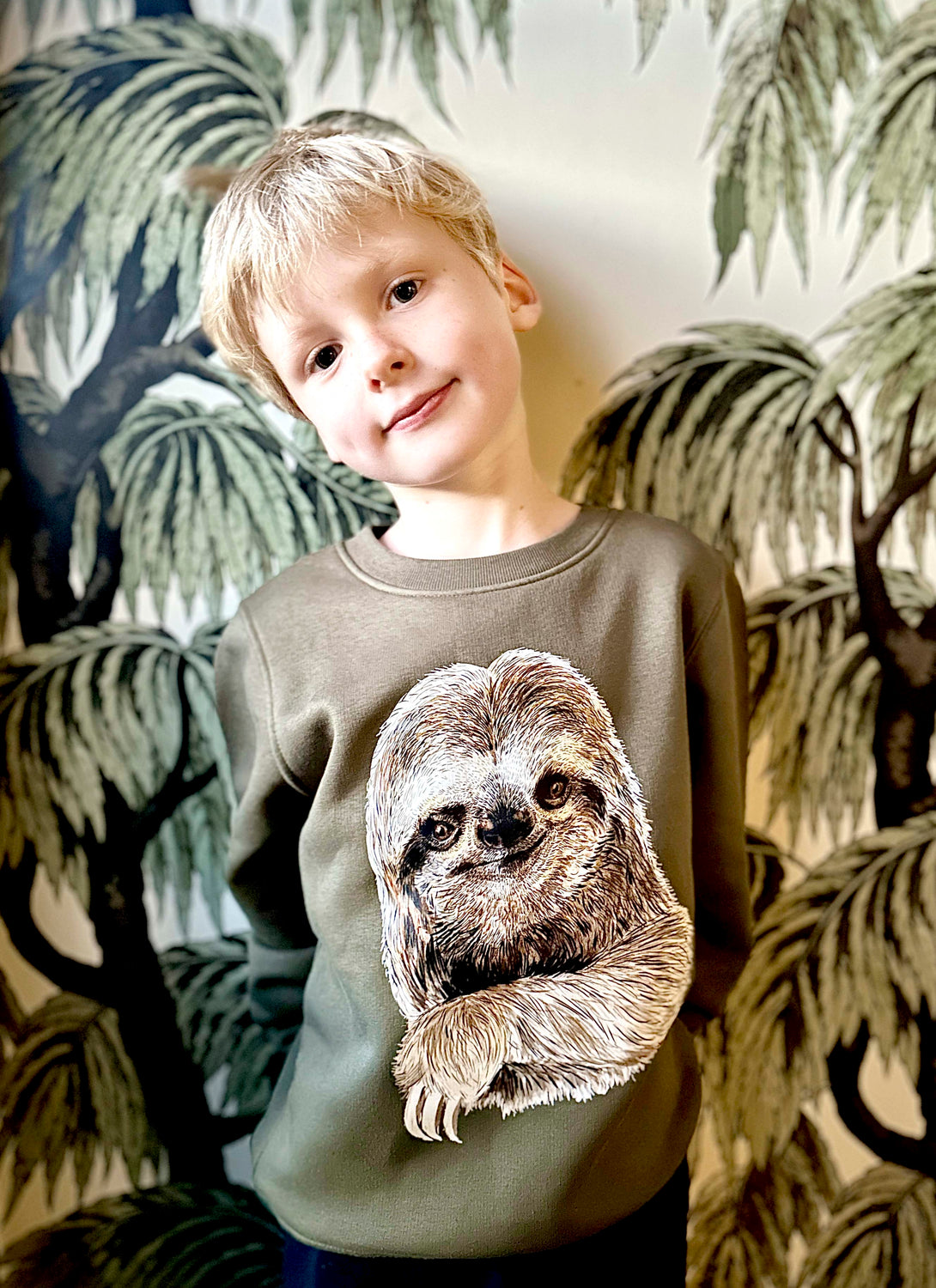 Sloth Jumper On Khaki