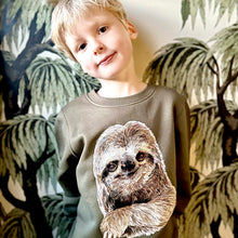 Load image into Gallery viewer, Sloth Jumper On Khaki
