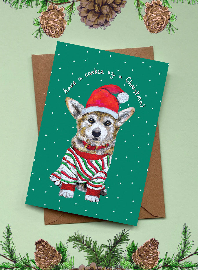 Christmas Corgi Card