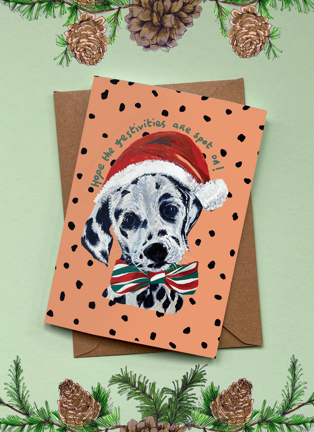 Spot On! Dalmatian Christmas Card