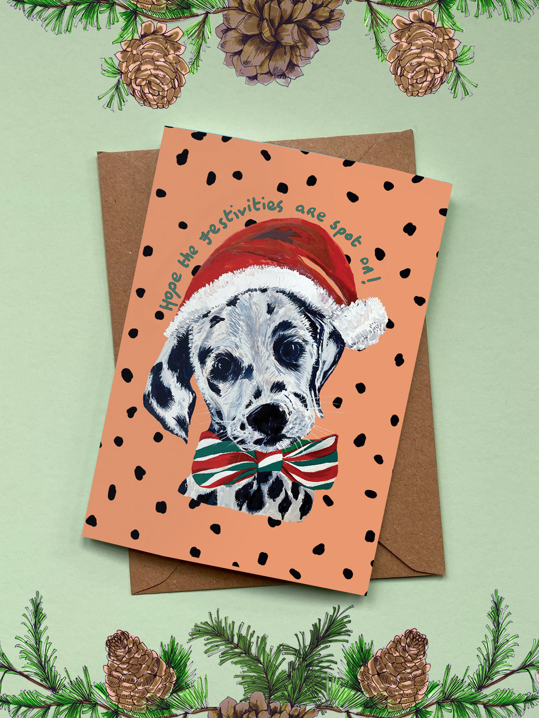 Spot On! Dalmatian Christmas Card