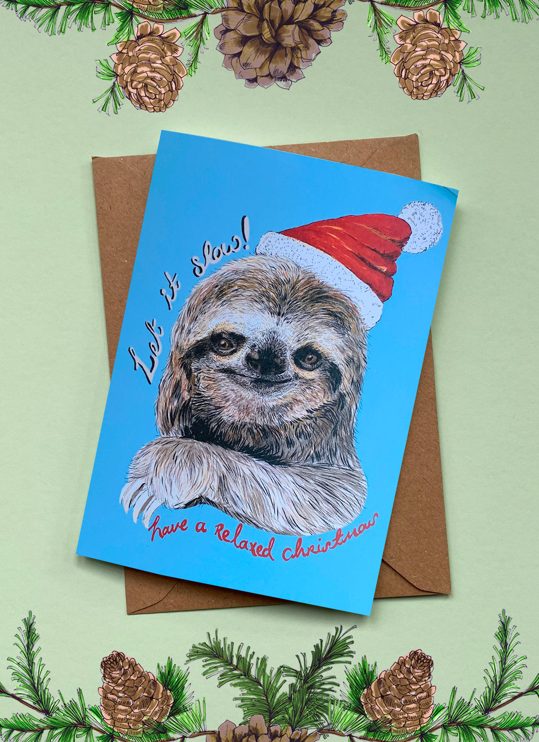 Christmas Sloth Card