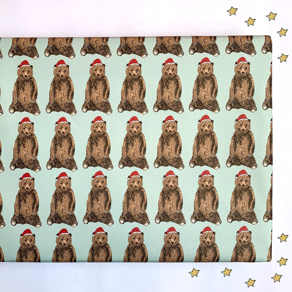 Festive Bear Wrapping Paper