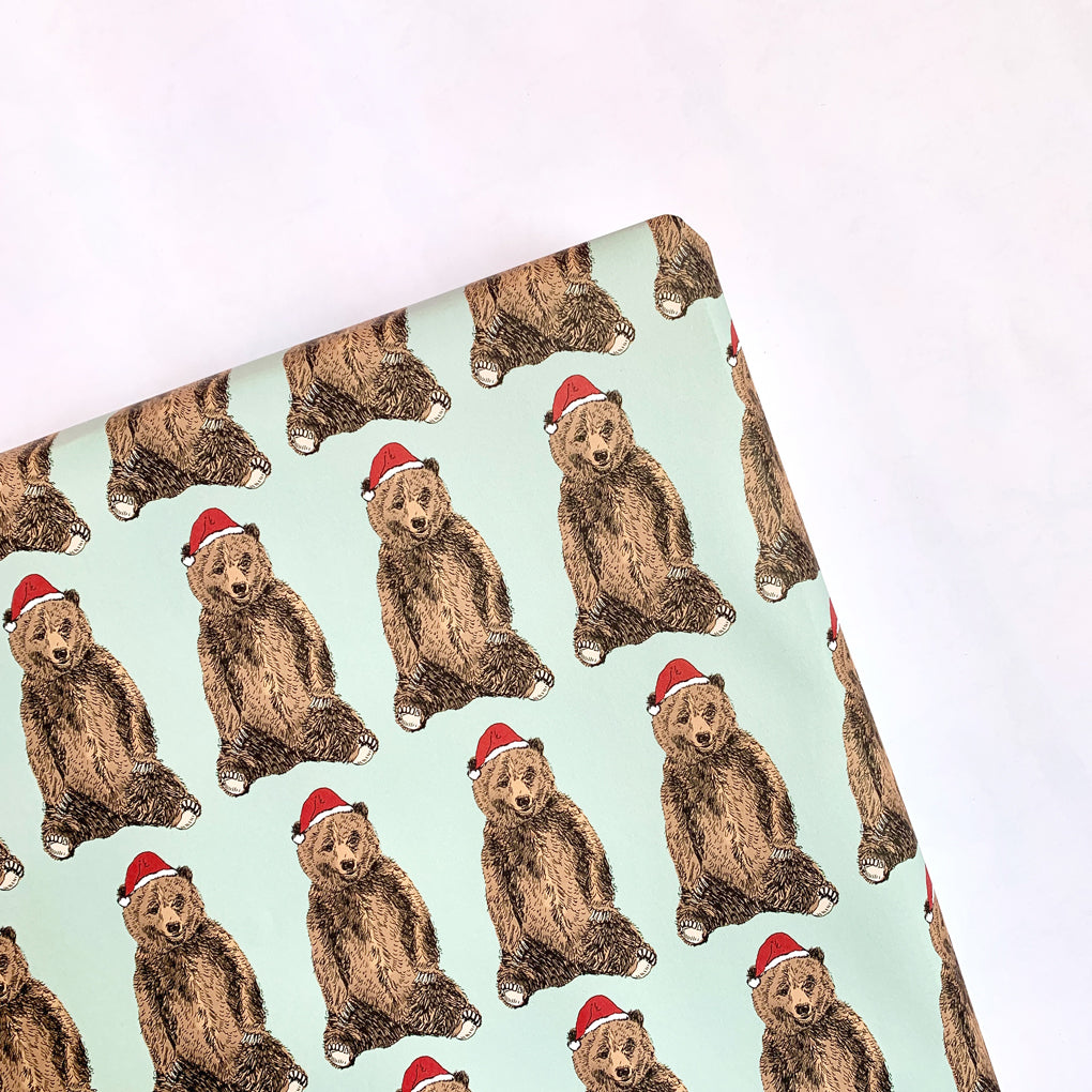 Festive Bear Wrapping Paper