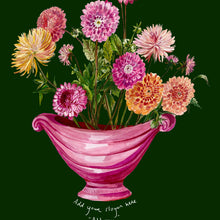 Load image into Gallery viewer, PERSONALISED Dreamy Dahlias Winter Edition Giclée Print
