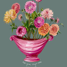 Load image into Gallery viewer, PERSONALISED Dreamy Dahlias Winter Edition Giclée Print
