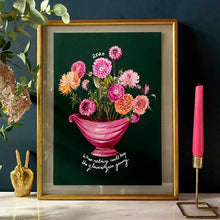 Load image into Gallery viewer, PERSONALISED Dreamy Dahlias Winter Edition Giclée Print
