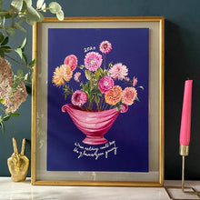 Load image into Gallery viewer, PERSONALISED Dreamy Dahlias Winter Edition Giclée Print
