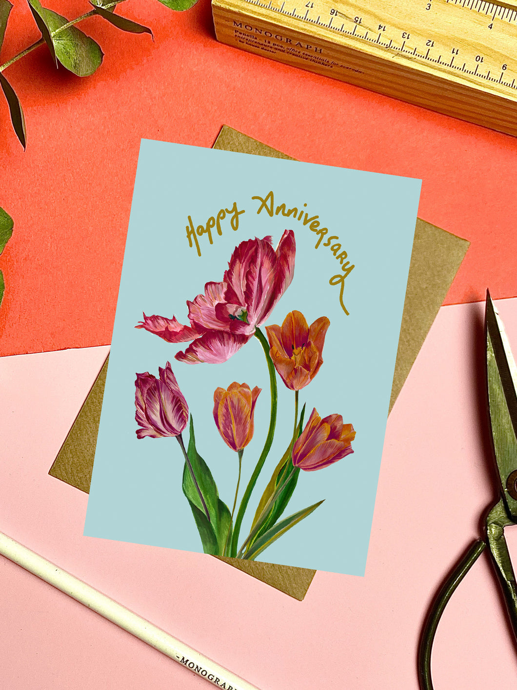 Happy Anniversary Tulips Card