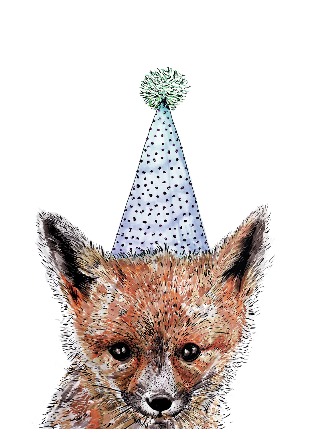 Party Fox Giclée Print