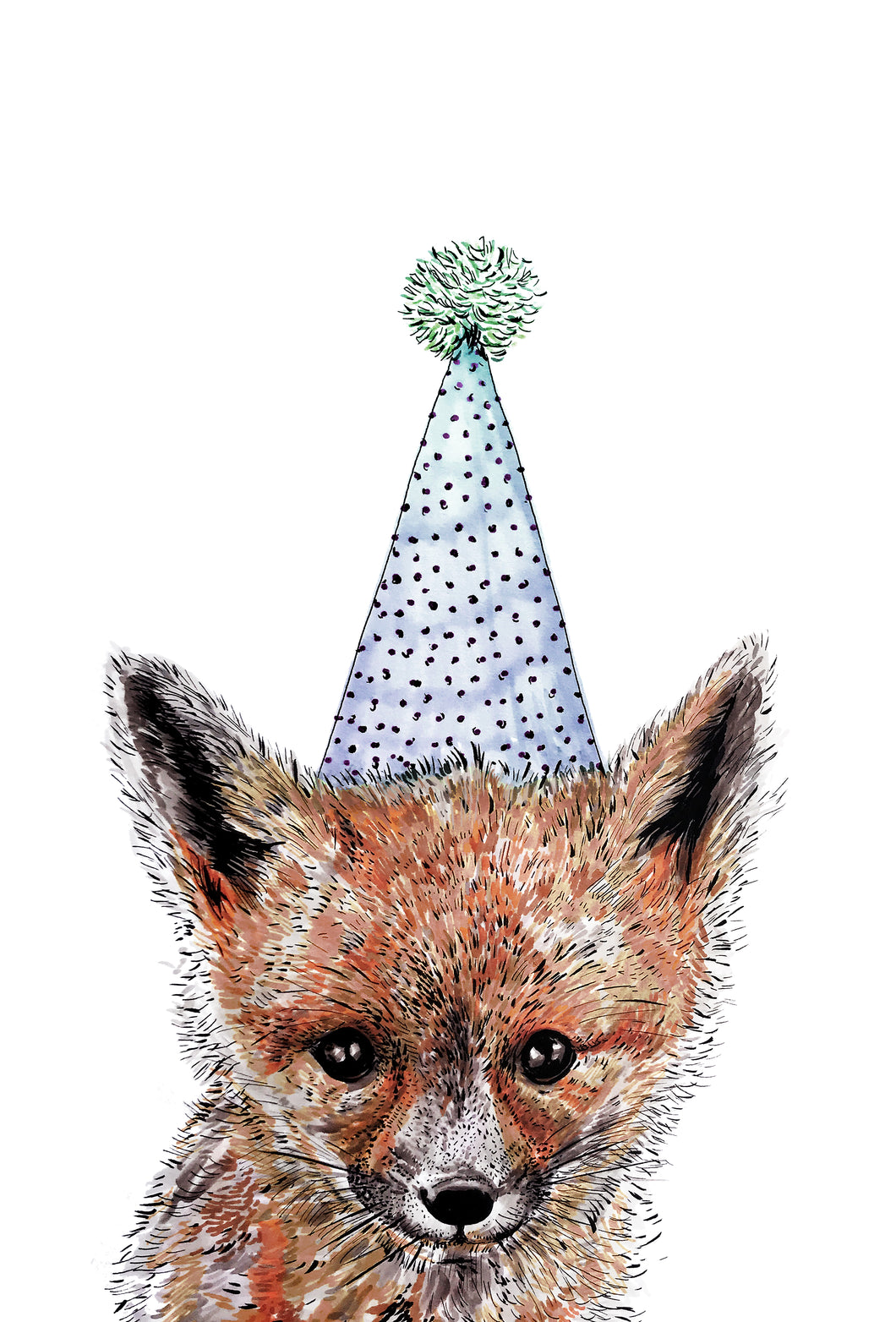 Party Fox Giclée Print