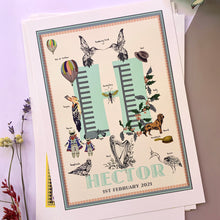 Load image into Gallery viewer, Personalised Letter &#39;H&#39; Giclée Print
