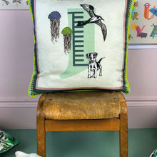 Load image into Gallery viewer, Alphabet Cotton Cushion Cover
