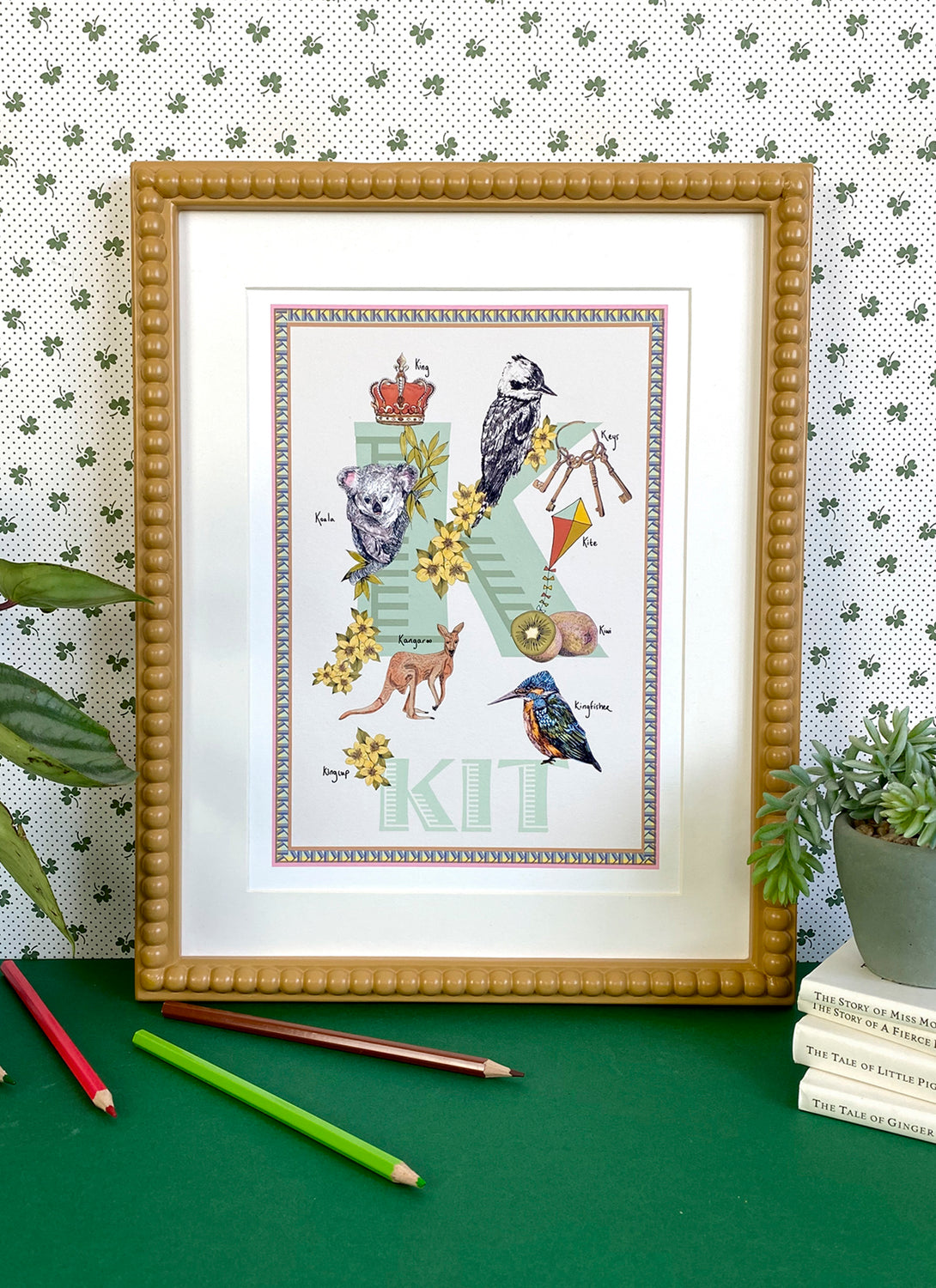Personalised Letter 'K' Giclée Print