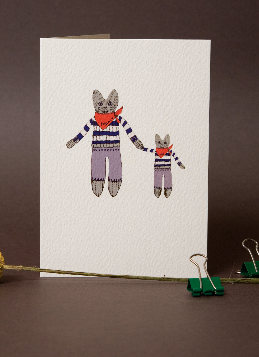 Knitted Mum & Me Toy Card