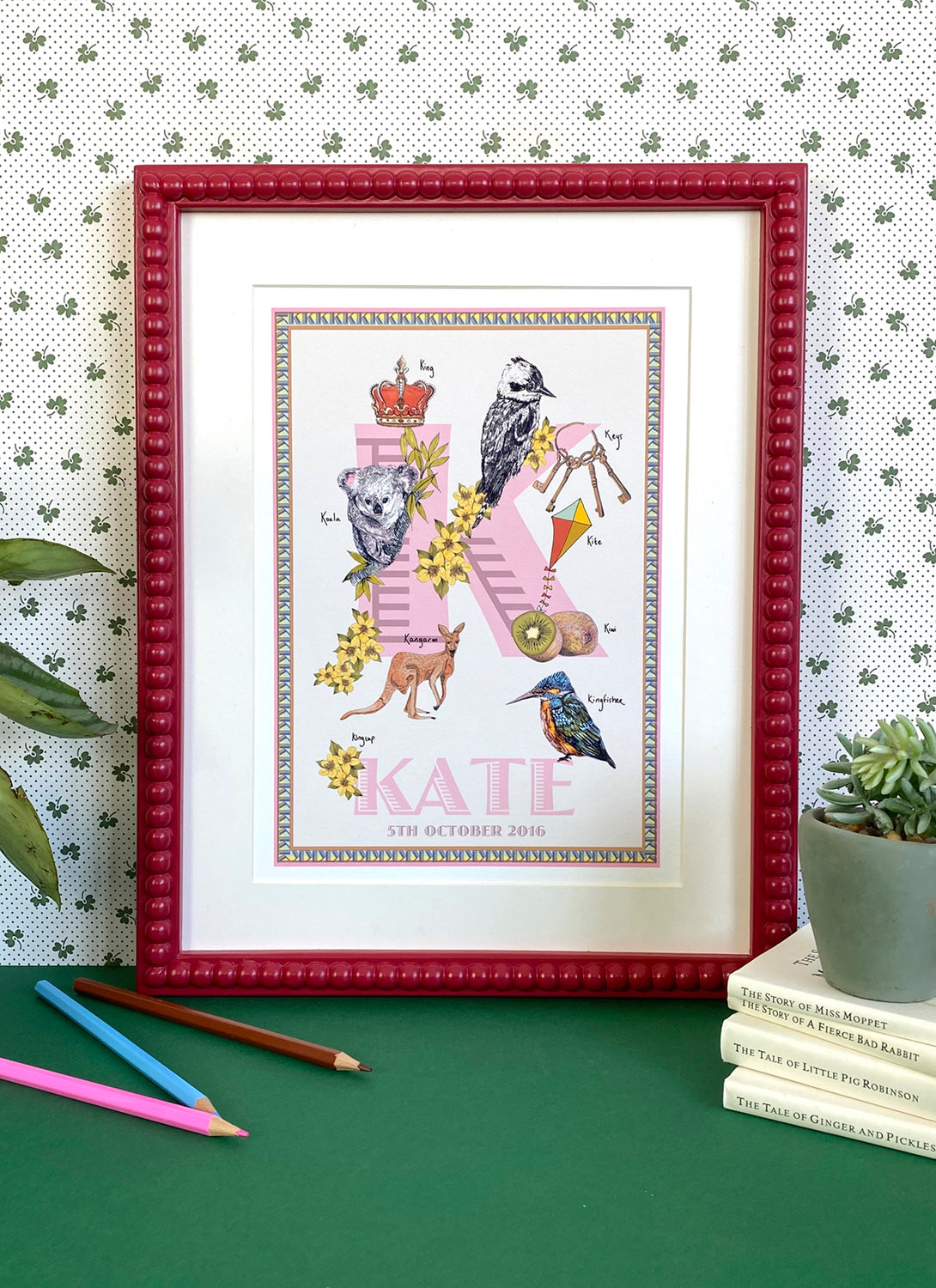Personalised Letter 'K' Giclée Print