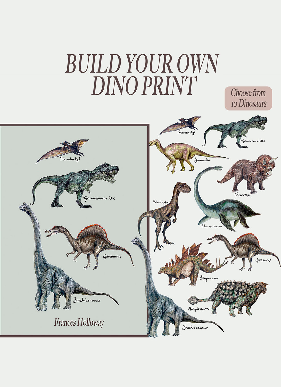 Build Your Own Dinosaur Giclée Print