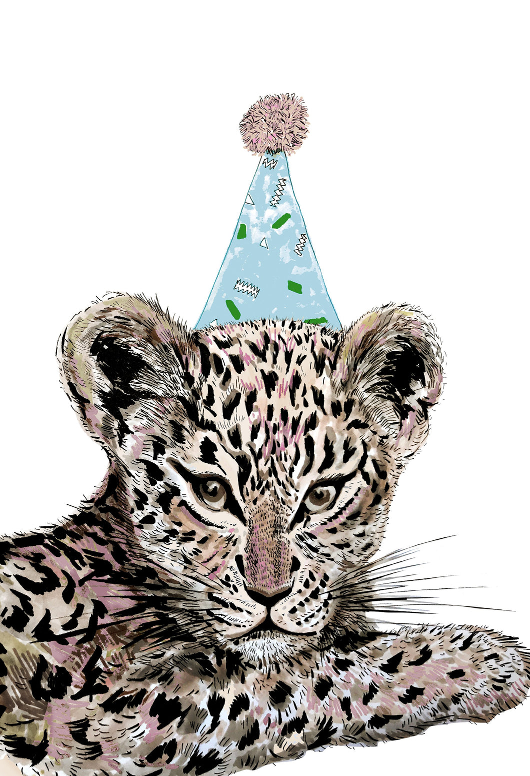 Party Leopard Giclée Print